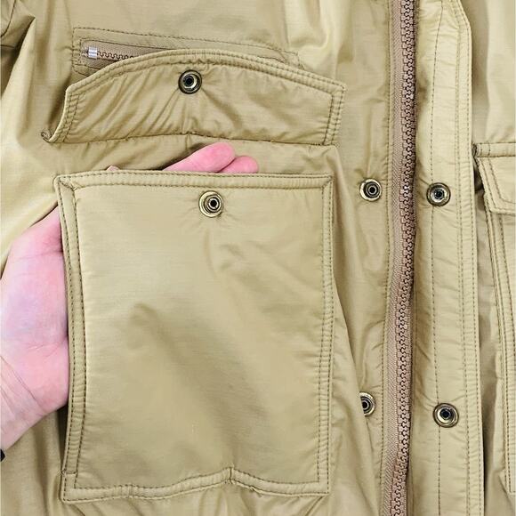 LONDON FOG Bomber Jacket Men 44R Camel Tan Quilted Lining Vintage 70s GUC - Picture 4 of 12